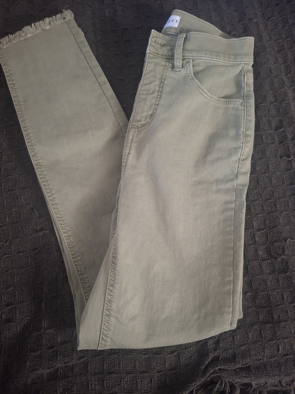 LOFT Skinny Jeans with Frayed Hem
